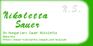 nikoletta sauer business card